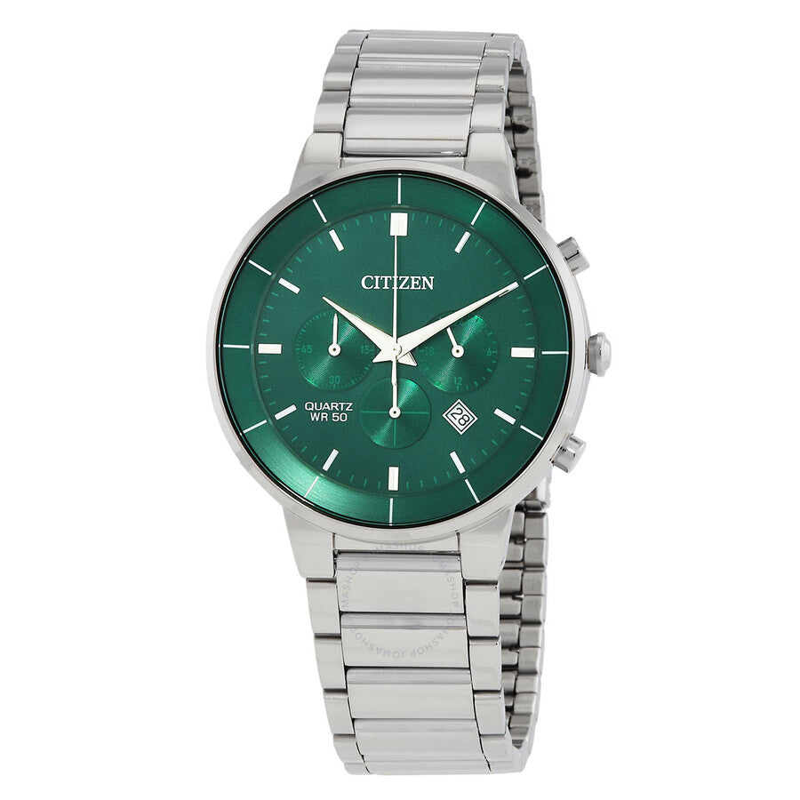 Citizen Chronograph Quartz Green Dial Men's Watch AN8220-52X - The Watches Men & Co