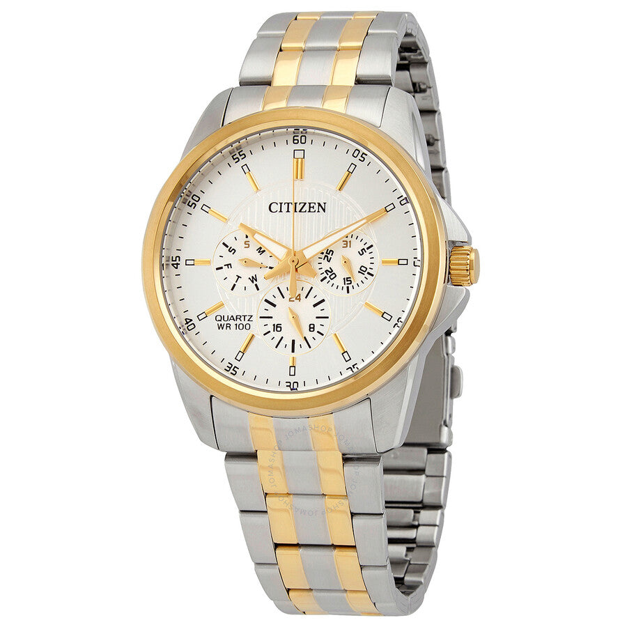 Citizen Chronograph Quartz Silver Dial Men's Watch AG8344-57B - The Watches Men & Co