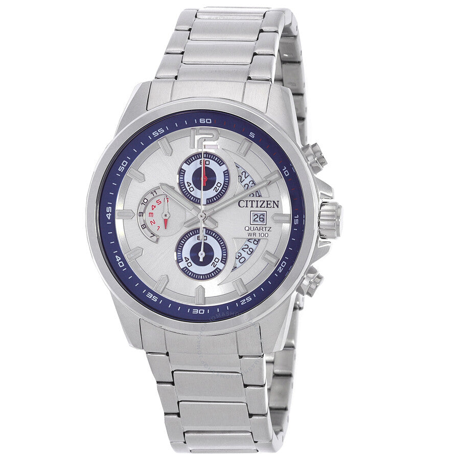 Citizen Chronograph Quartz Silver Dial Men's Watch AN3690-56B - The Watches Men & Co