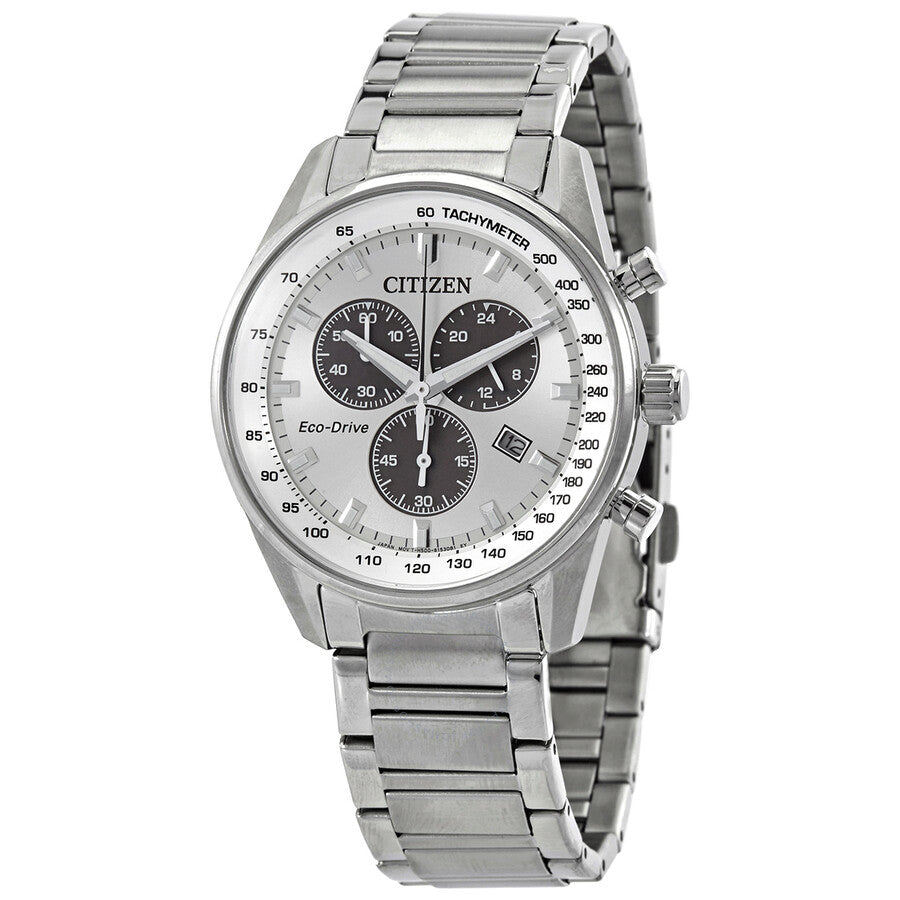 Citizen Chronograph Silver Dial Men's Watch AT2390-82A - The Watches Men & Co