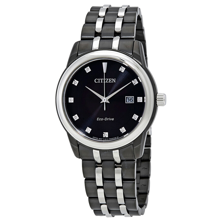 Citizen Corso Eco-Drive Black Diamond Dial Men's Watch BM7348-53E