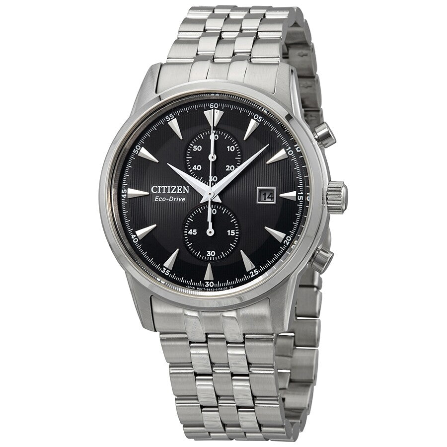 Citizen Corso Eco-Drive Chronograph Black Dial Men's Watch CA7000-55E