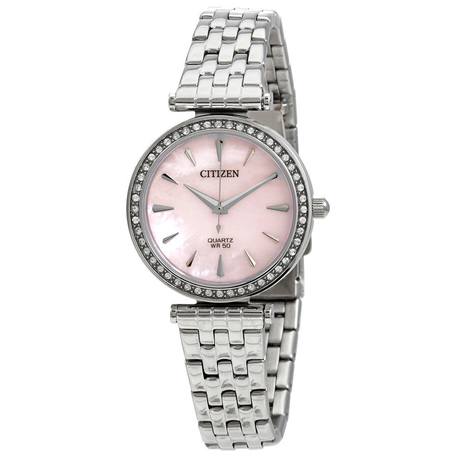 Citizen Crystal Pink Mother of Pearl Dial Ladies Watch ER0210-55Y - The Watches Men & Co
