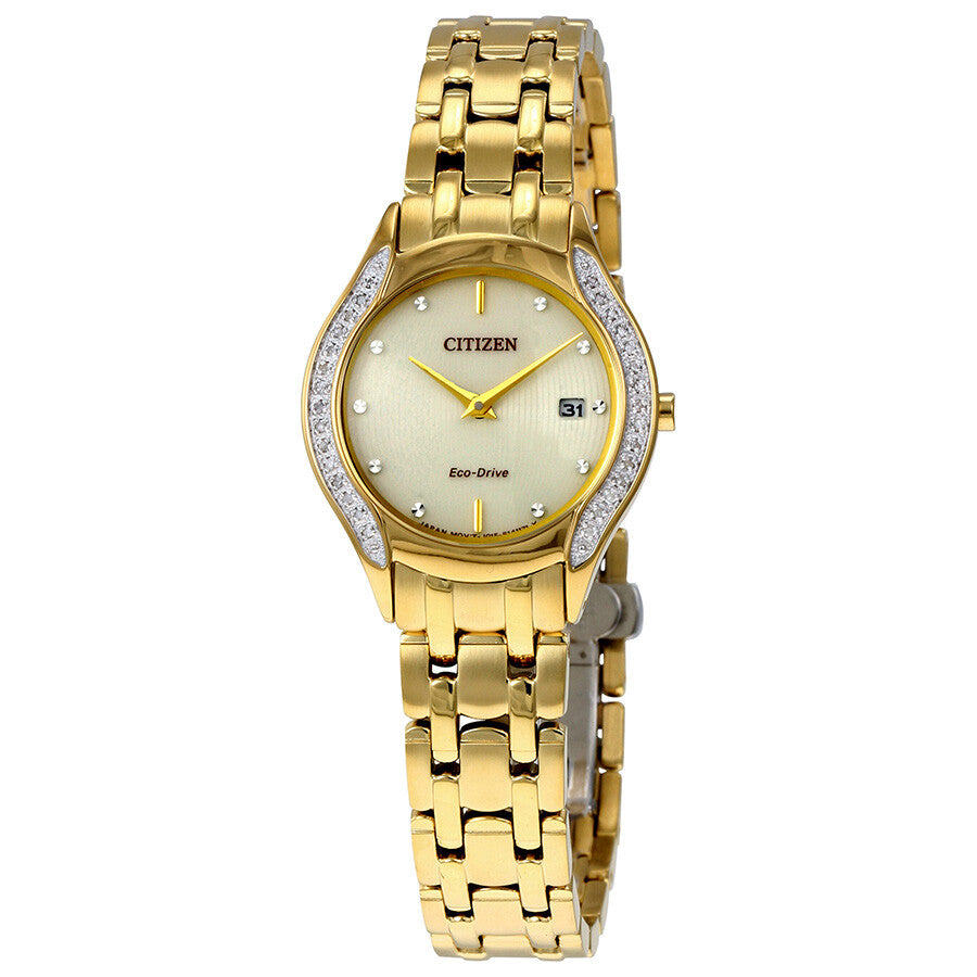 Citizen Diamond Bezel Gold-tone Stainless Steel Ladies Watch GA1062-51P