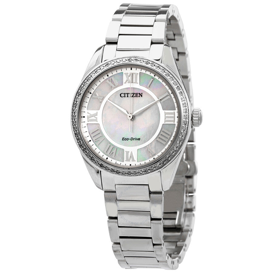 Citizen Diamond Mother of Pearl Dial Ladies Watch EM0880-54D - The Watches Men & Co