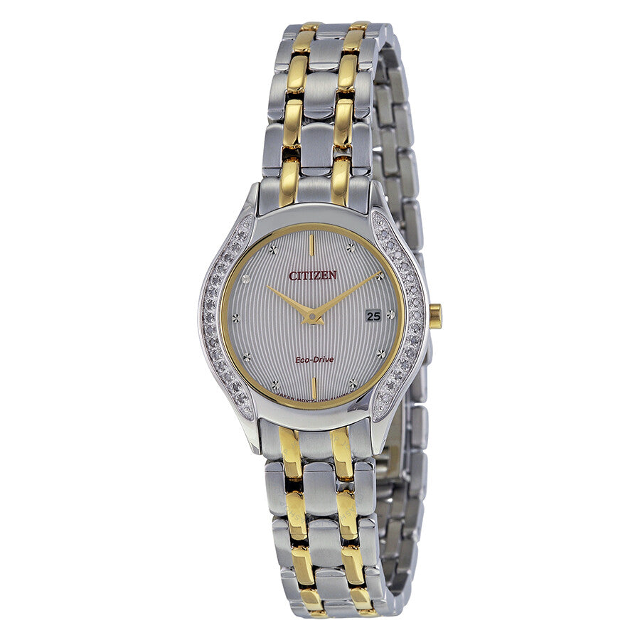 Citizen Diamond White Dial Two-tone Ladies Watch GA1064-56A - The Watches Men & Co