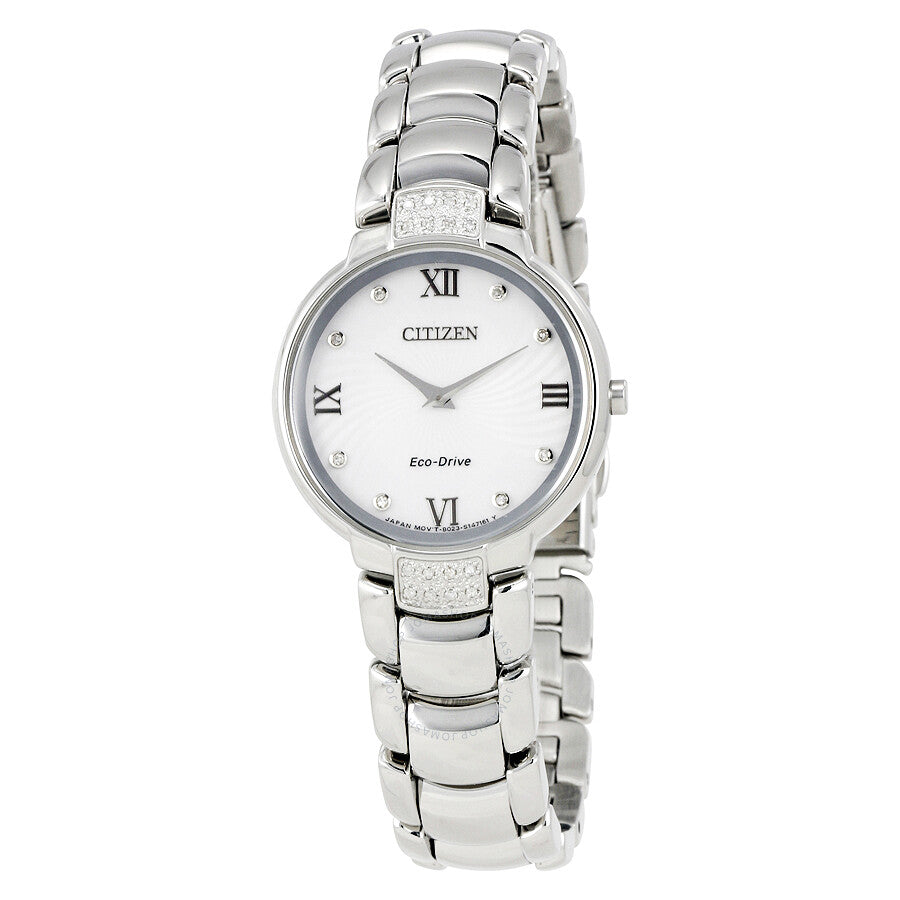 Citizen Diamonds Silver Dial Ladies Watch EX1460-55A - The Watches Men & Co