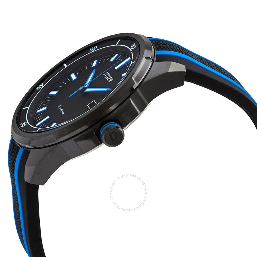 Citizen Drive Black Dial Black Silicone Men's Watch AW1605-09E