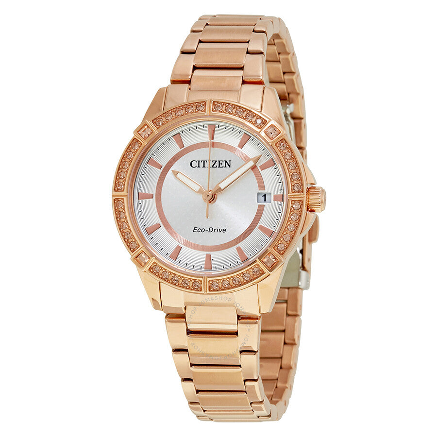 Citizen Drive Silver Dial Ladies Watch FE6063-53A - The Watches Men & Co