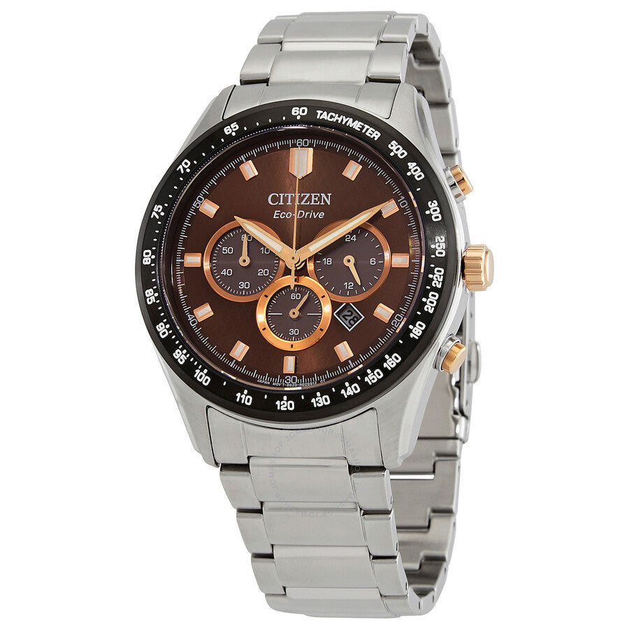 Citizen Eco Chronograph Brown Dial Men's Watch CA4456-83X - The Watches Men & Co