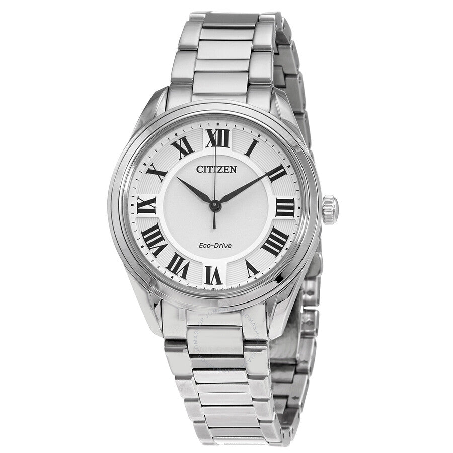 Citizen Eco-Drive Arezzo White Dial Ladies Watch EM0970-53A - The Watches Men & Co