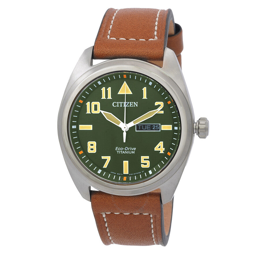 Citizen Eco-Drive Avion Super Titanium Green Dial Men's Watch BM8560-02X