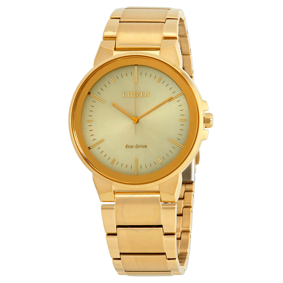 Citizen Eco-Drive Axiom Champagne Dial Men's Watch BJ6512-56P - The Watches Men & Co