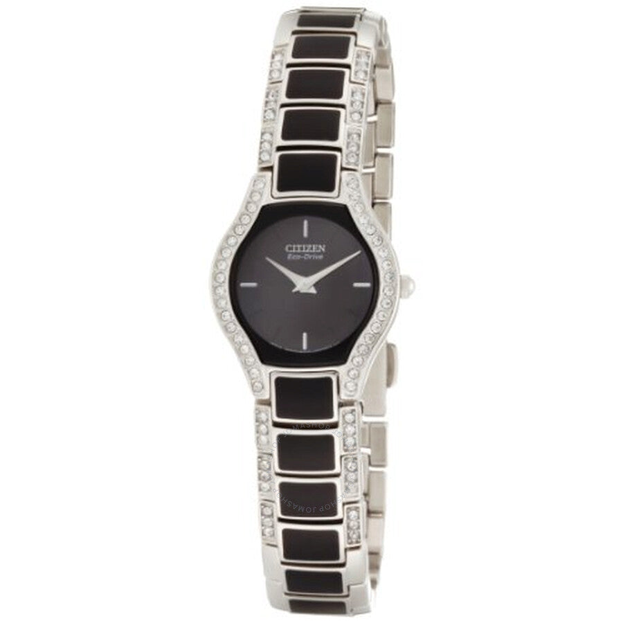 Citizen Eco Drive Black Dial Ladies Watch EW9870-64E