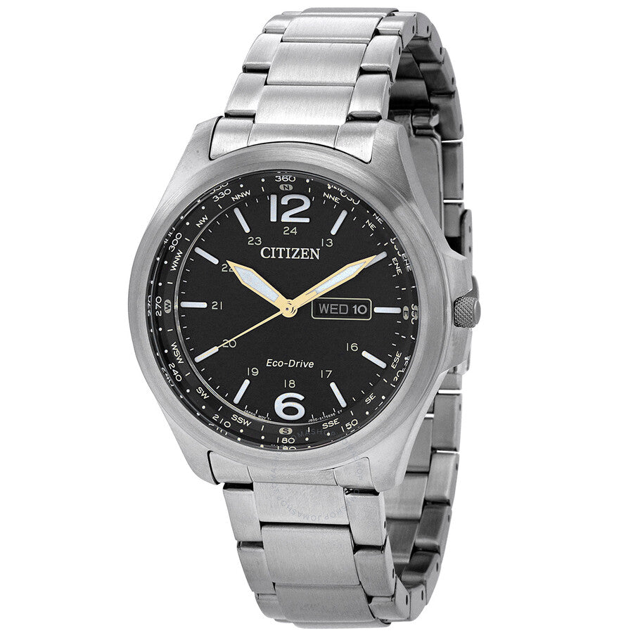Citizen Eco-Drive Black Dial Men's Watch AW0110-82E - The Watches Men & Co