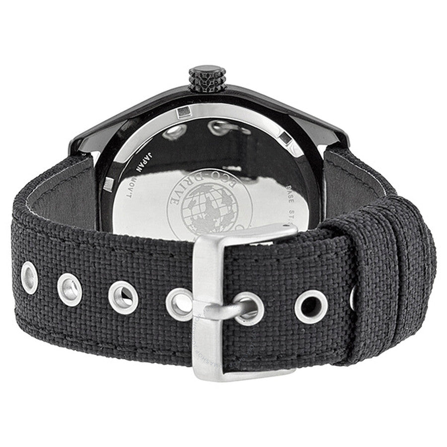 Citizen Eco Drive Black Dial Nylon Strap Men's Watch BV1085-06E