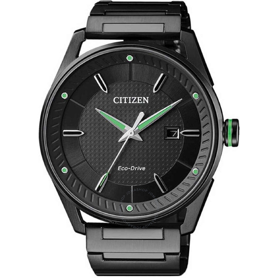 Citizen Eco-Drive Black Dial Black-plated Men's Watch BM6989-89E - The Watches Men & Co