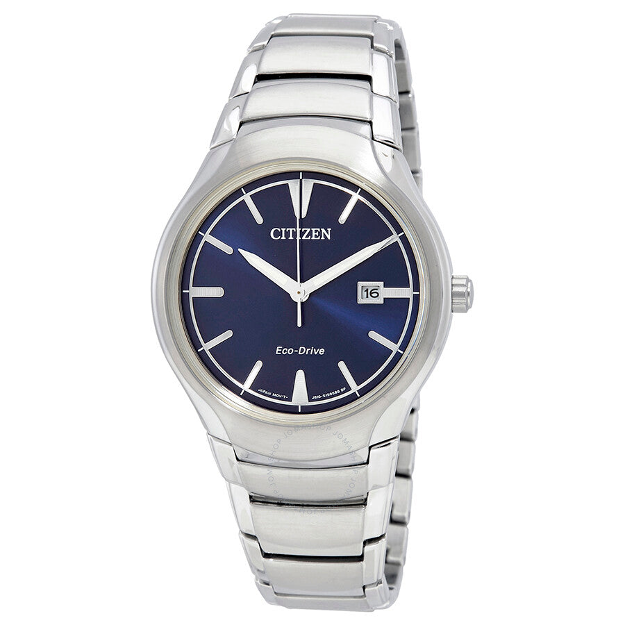 Citizen Eco-Drive Reloj para hombre de acero inoxidable con esfera azul AW1550-50L