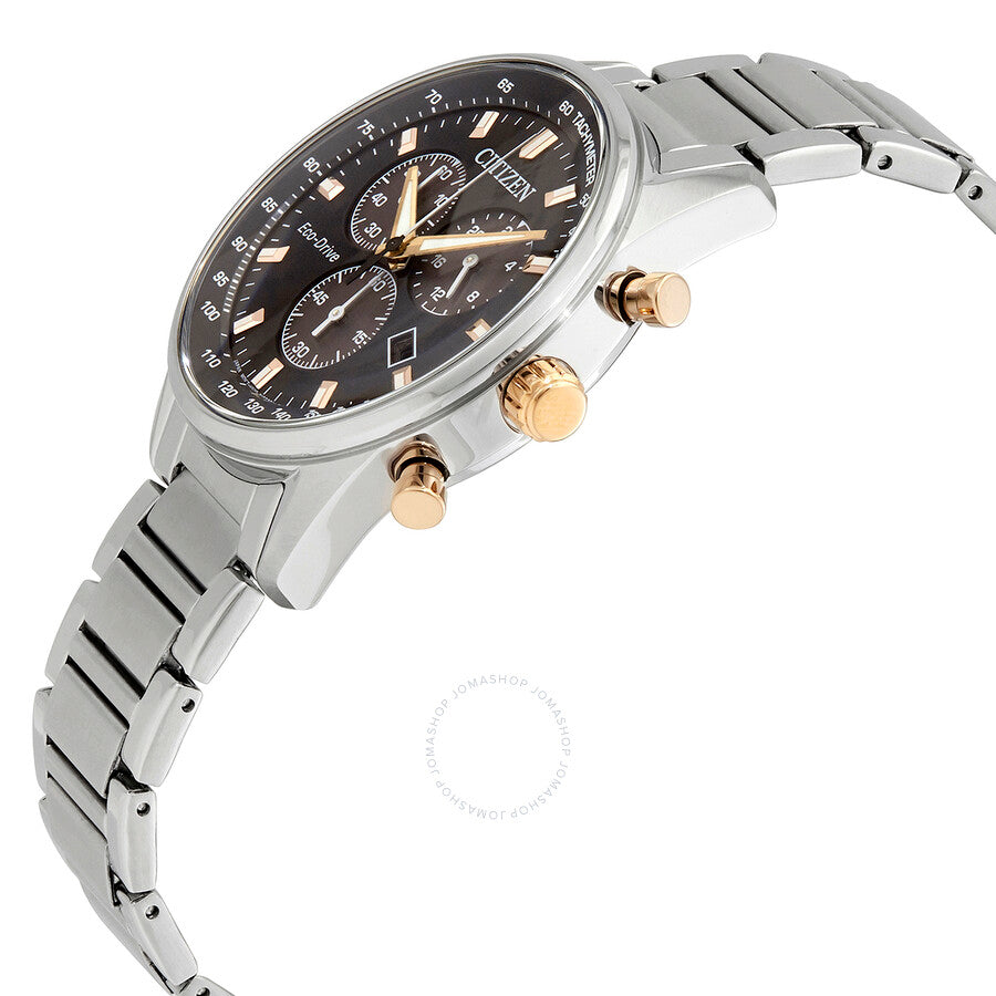 Citizen Eco-Drive Chronograph Black Dial Men's Watch AT2396-78E