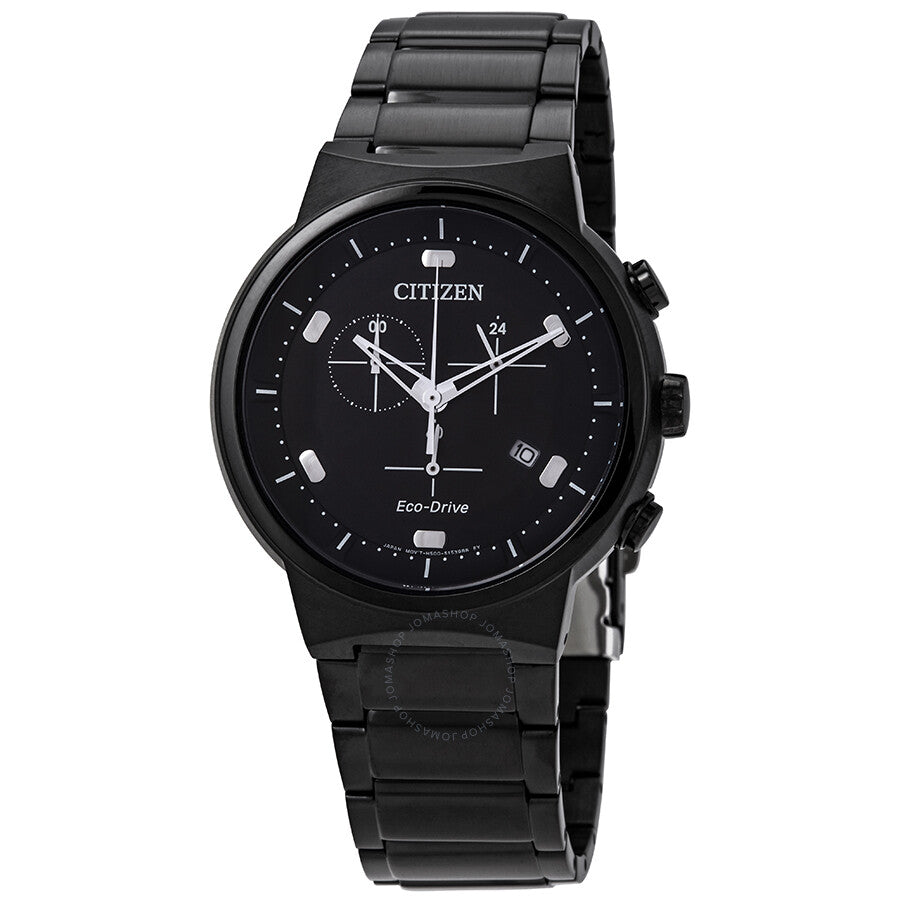 Citizen Eco-Drive Chronograph Black Dial Men's Watch AT2405-87E - The Watches Men & Co
