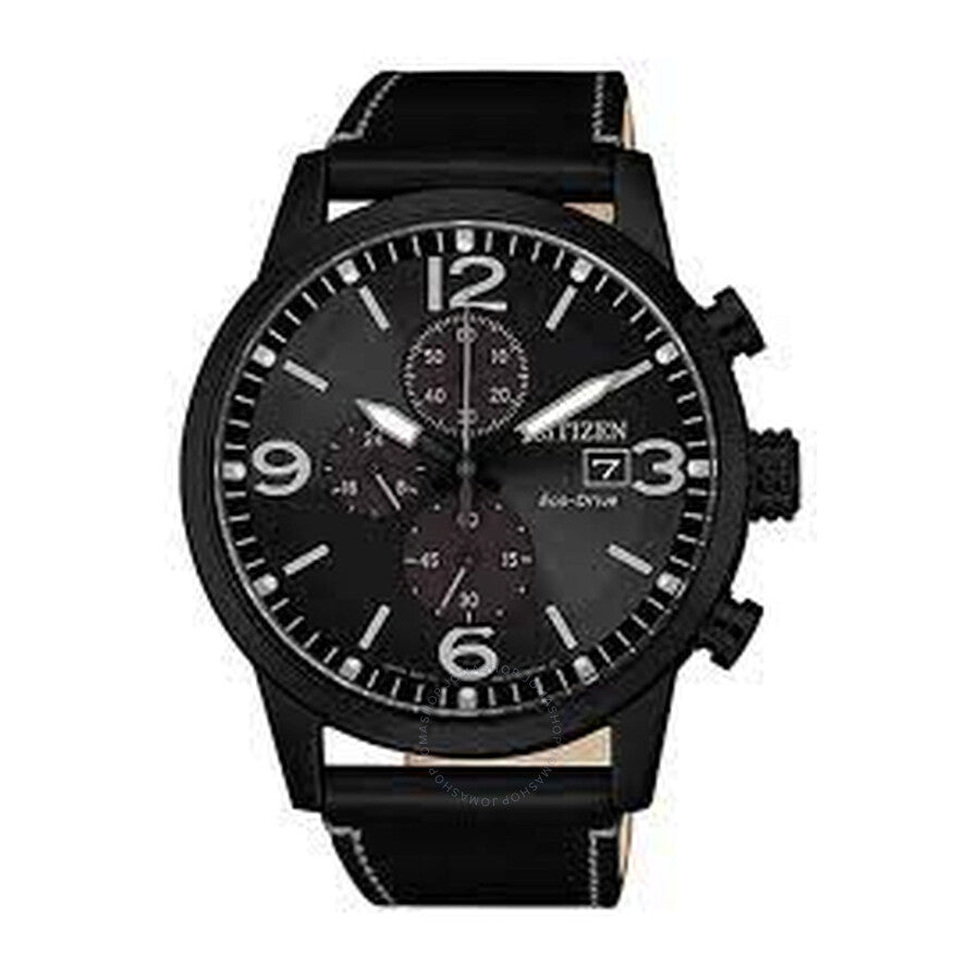 Citizen Eco-Drive Chronograph Black Dial Men's Watch CA0617-29E - The Watches Men & Co