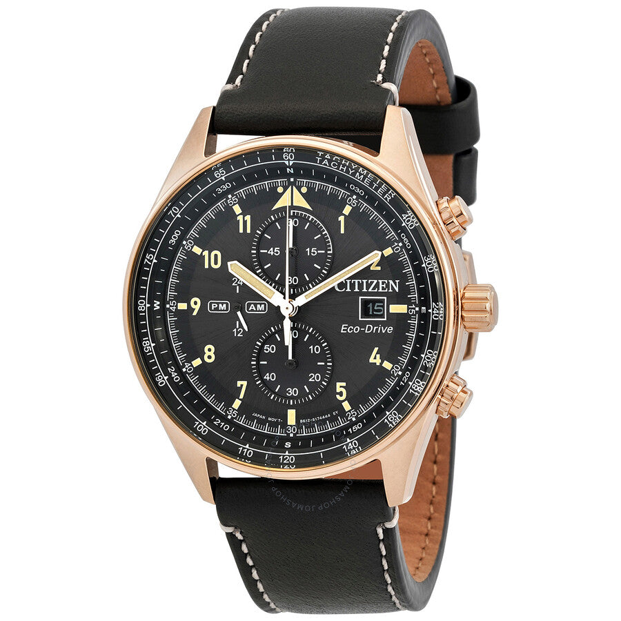 Citizen Eco-Drive Chronograph Black Dial Men's Watch CA0773-15E - The Watches Men & Co
