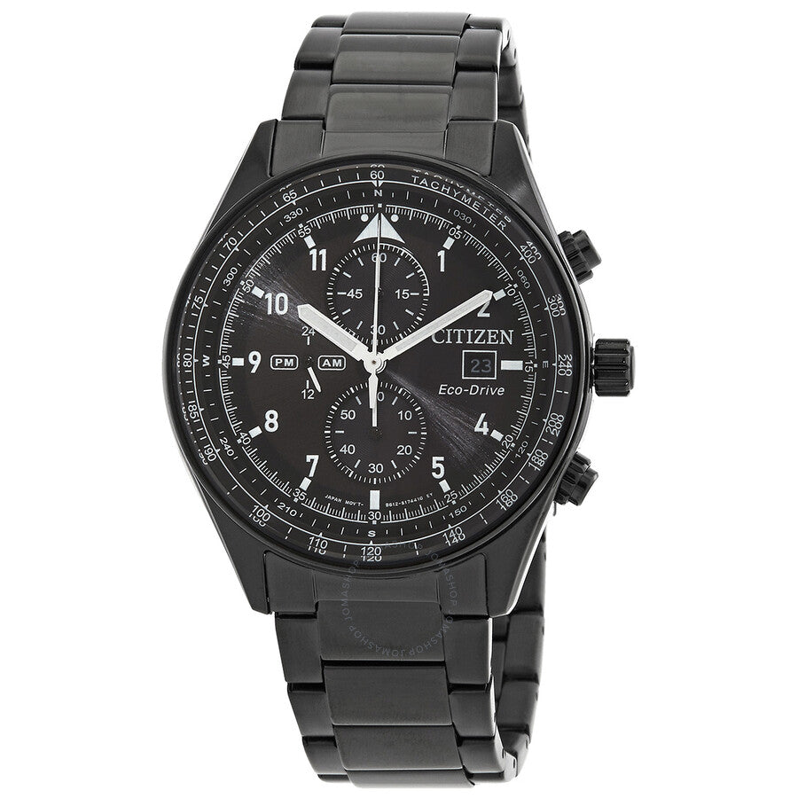 Citizen Eco-Drive Chronograph Black Dial Men's Watch CA0775-87E - The Watches Men & Co
