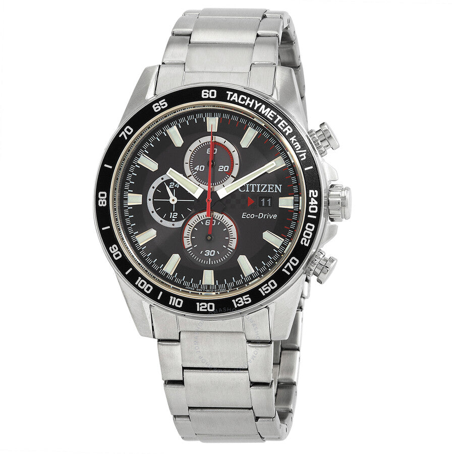 Citizen Eco-Drive Chronograph Black Dial Men's Watch CA0780-87E - The Watches Men & Co