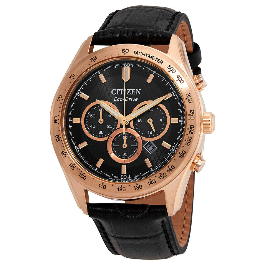 Citizen Eco-Drive Chronograph Black Dial Men's Watch CA4453-14E - The Watches Men & Co