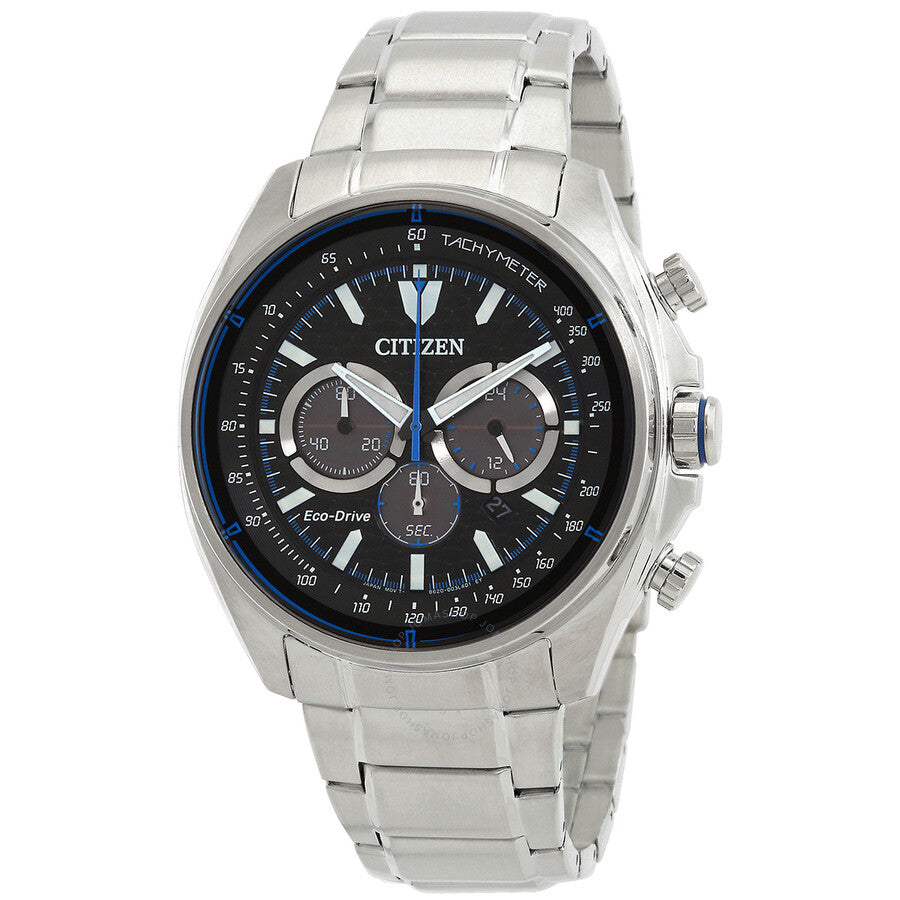 Citizen Eco-Drive Chronograph Black Dial Men's Watch CA4560-81E - The Watches Men & Co