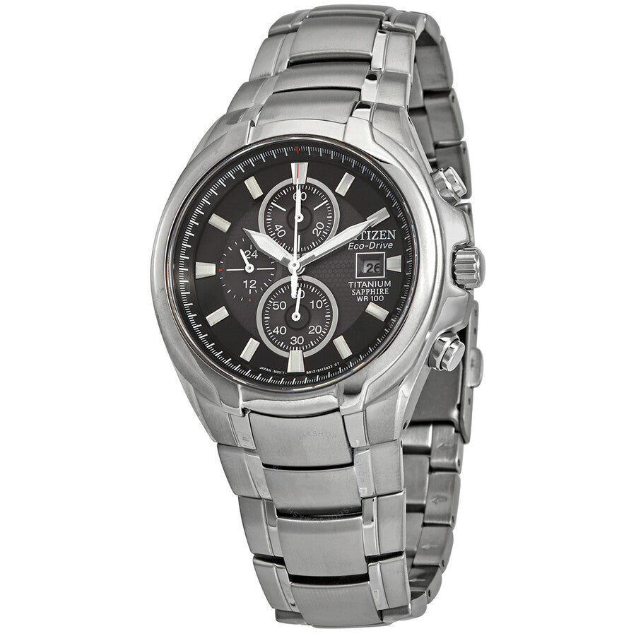 Citizen Eco-Drive Chronograph Grey Dial Stainless Steel Men's Watch CA0260-52H - The Watches Men & Co