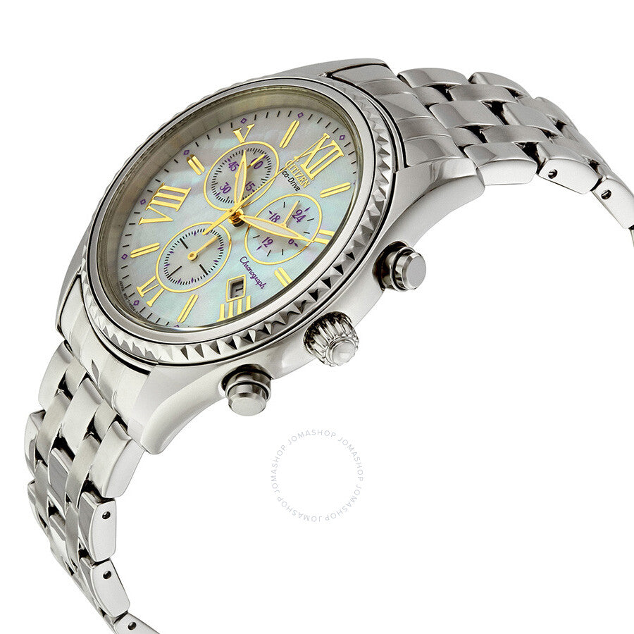 Citizen Eco-Drive Chronograph  Mother of Pearl Ladies Watch FB1360-54D
