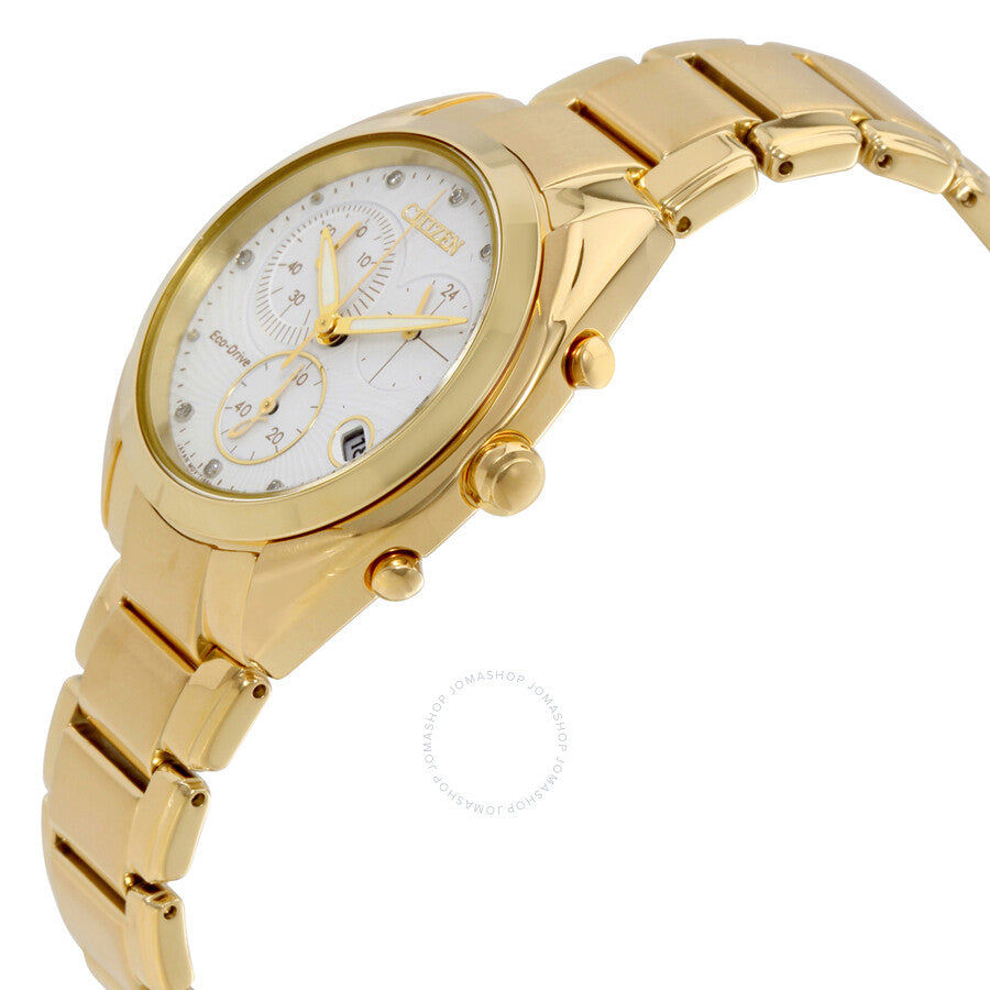 Citizen Eco-Drive Chronograph White Dial Ladies Watch FB1396-57A