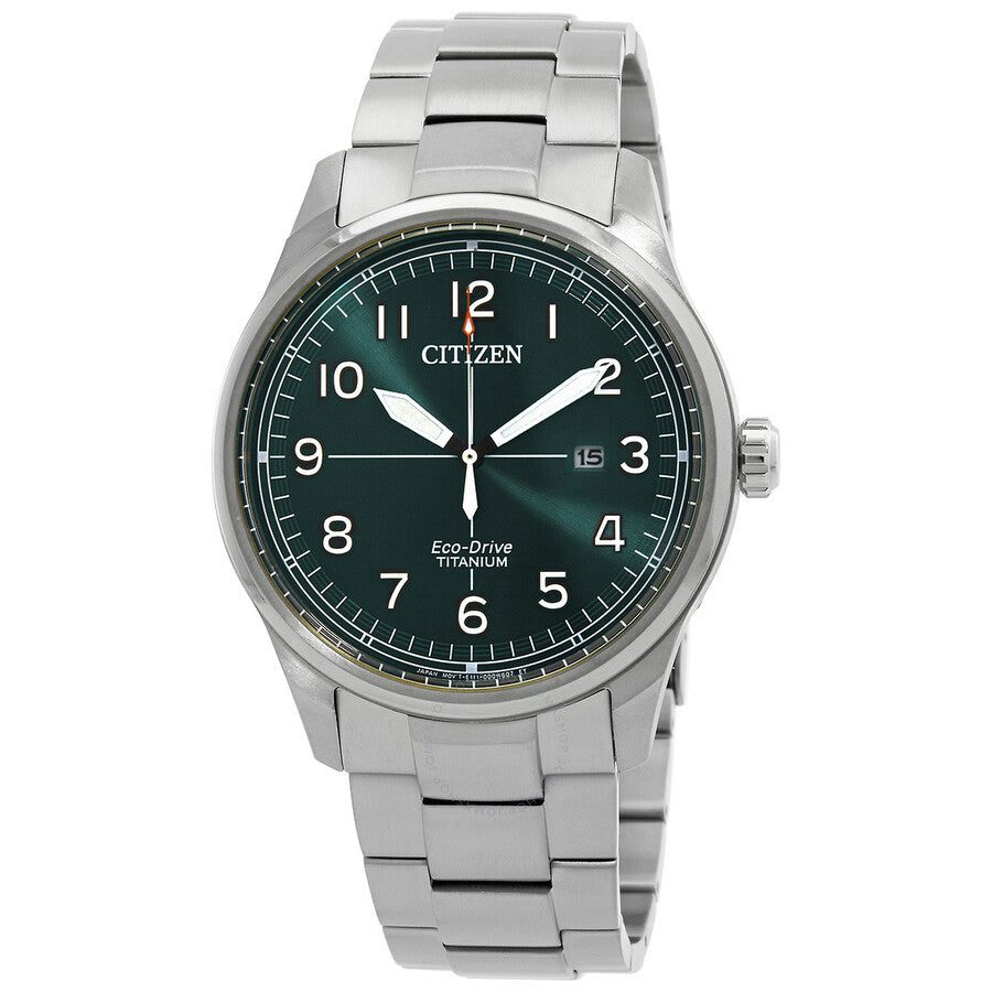 Citizen Eco-Drive Grey-Green Dial Men's Watch BM7570-80X - The Watches Men & Co