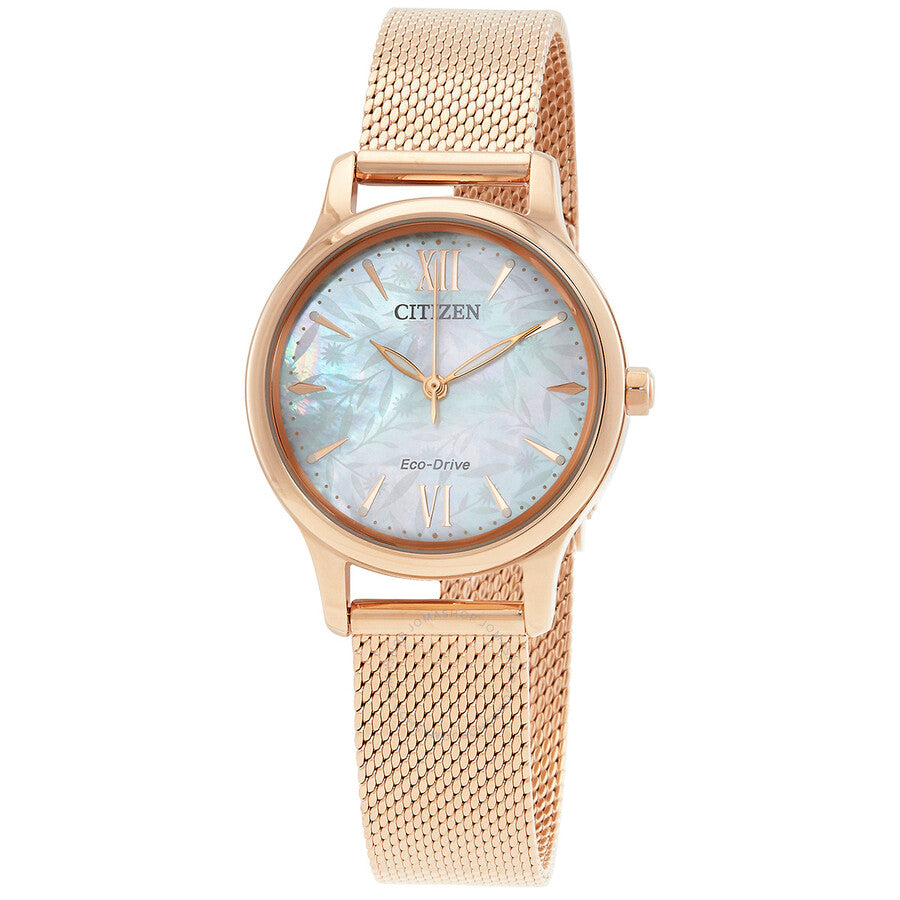 Citizen Eco-Drive Mother of Pearl Dial Ladies Watch EM0892-80D - The Watches Men & Co