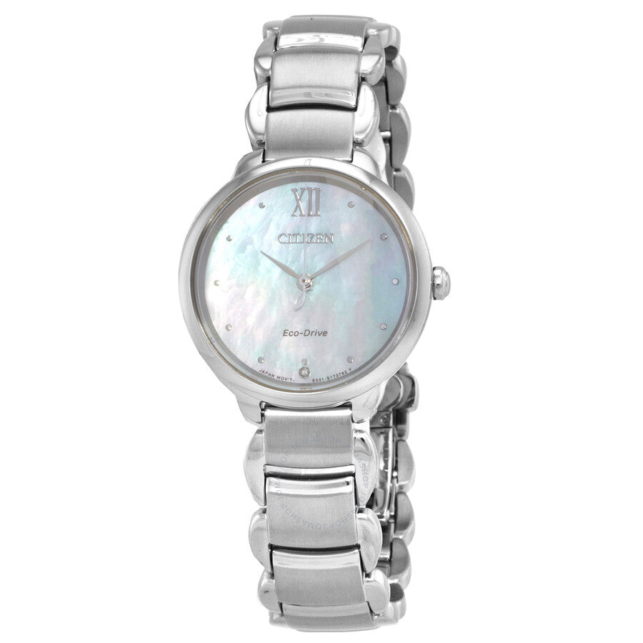 Citizen Eco-Drive Mother of Pearl Dial Ladies Watch EM0920-86D - The Watches Men & Co