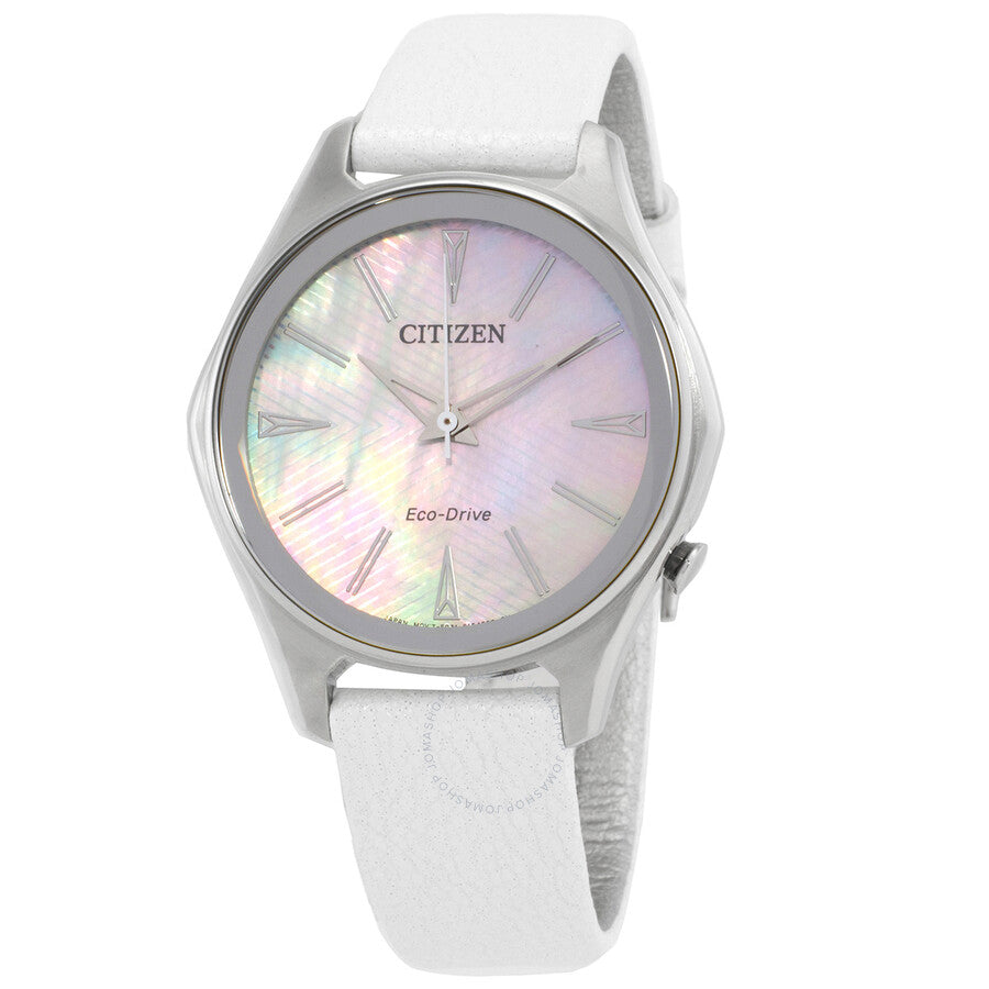 Citizen Eco-Drive Mother of Pearl Watch EM0597-12D - The Watches Men & Co