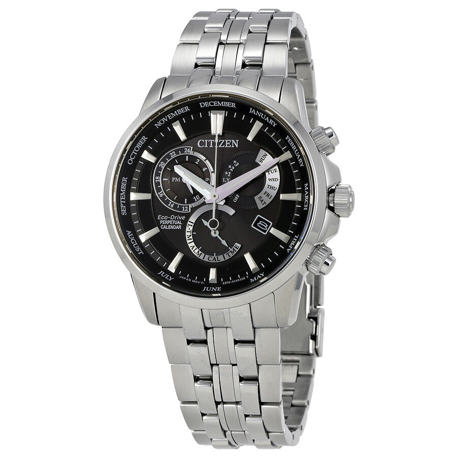 Citizen Eco-Drive Perpetual Black Dial Men's Watch BL8140-55E