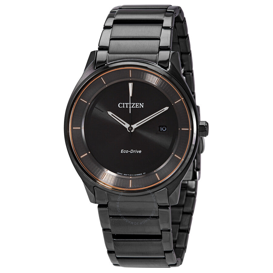 Citizen Eco-Drive Quartz Black Dial Black-plated  Men's Watch BM7407-81H - The Watches Men & Co