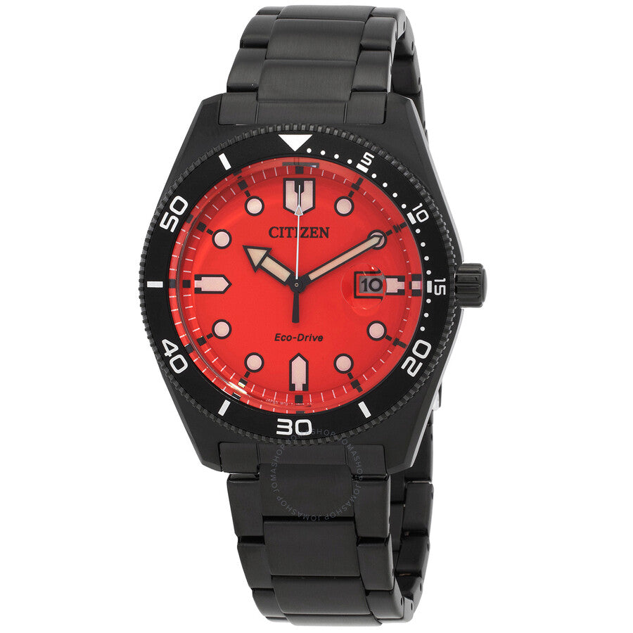 Citizen Eco-Drive Red Dial Men's Watch AW1765-88X - The Watches Men & Co