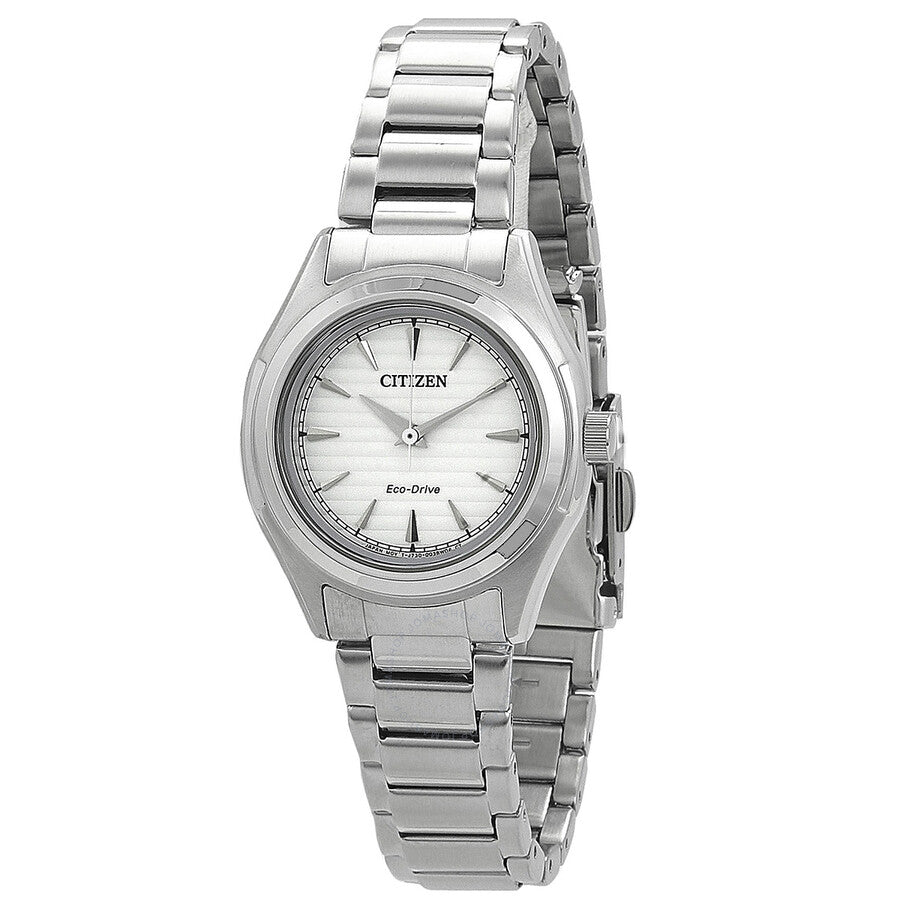 Citizen Eco-Drive Silver Dial Ladies Watch FE2110-81A - The Watches Men & Co