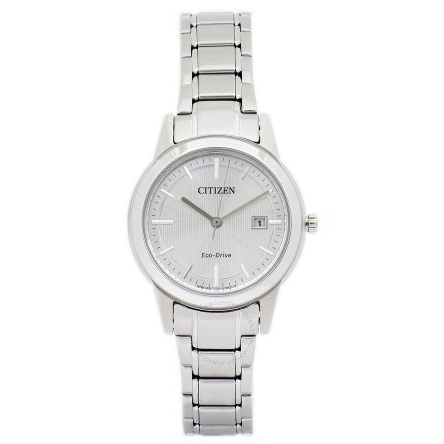 Citizen Eco-Drive Silver Dial Stainless Steel Ladies Watch FE1081-59A - The Watches Men & Co
