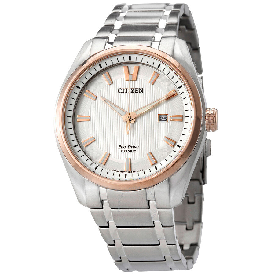 Citizen Eco-Drive Silver Dial Titanium Men's Watch AW1244-56A - The Watches Men & Co