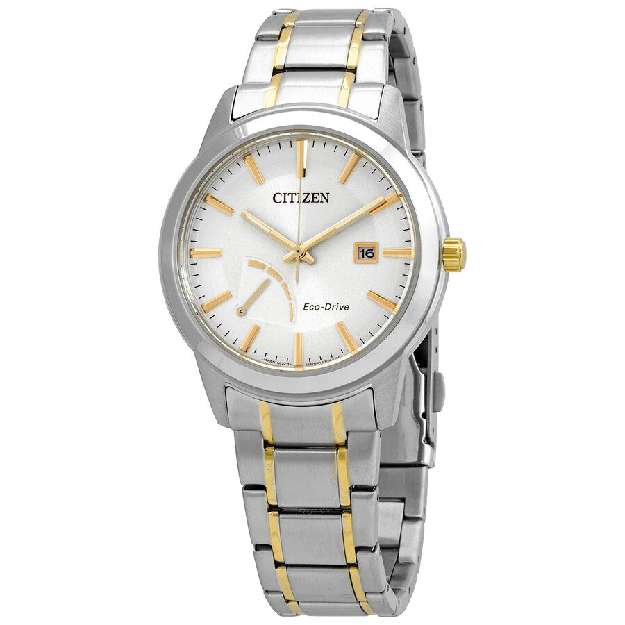 Citizen Eco-Drive Silver Dial Two-tone Men's Watch AW7014-53A - The Watches Men & Co