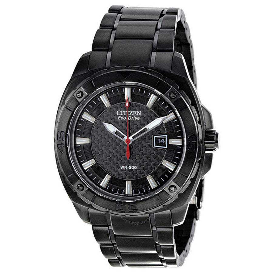 Citizen Eco Drive Sport Black Carbon Fiber Dial Men's Watch AW1095-54E - The Watches Men & Co