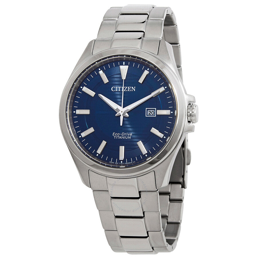 Citizen Eco-Drive Super Titanium Blue Dial Men's Watch BM7470-84L - The Watches Men & Co