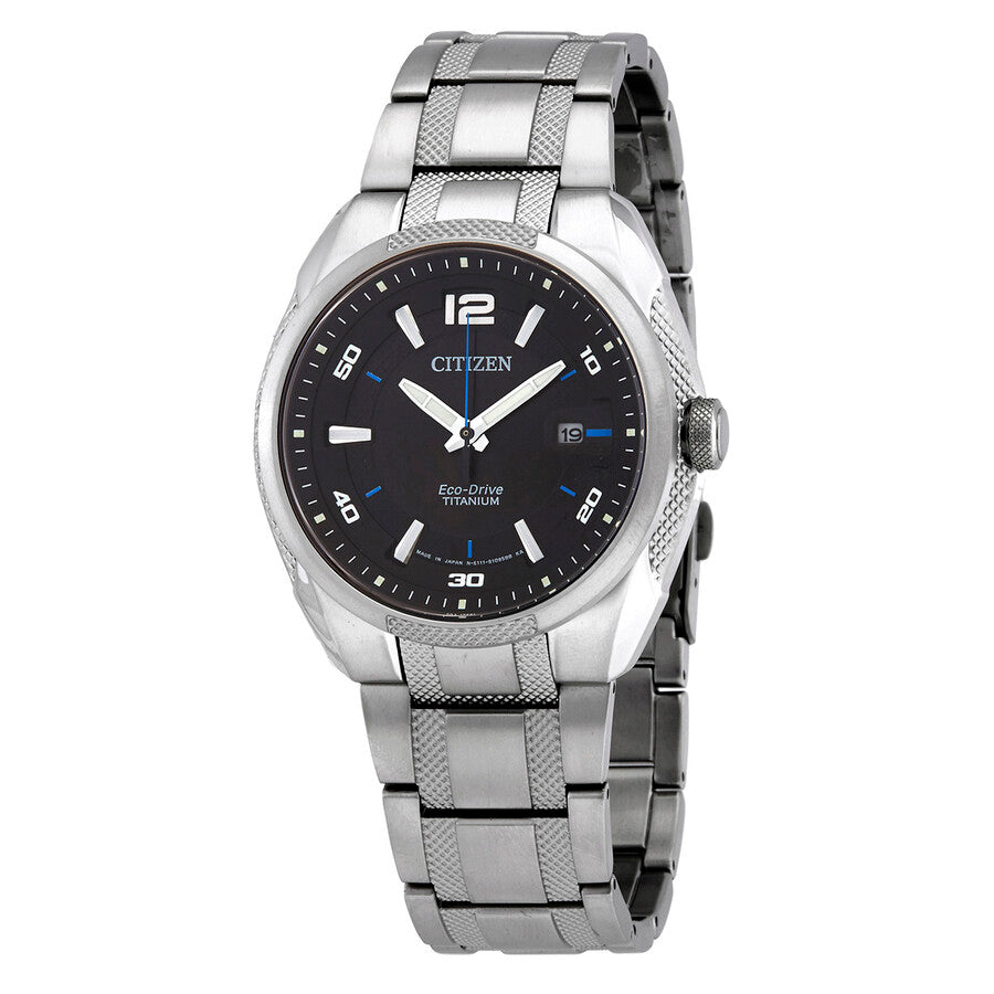 Citizen Eco-Drive Titanium Black Dial Men's Watch BM6901-55E