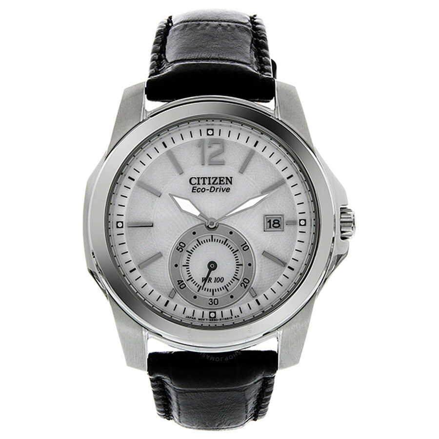 Citizen Eco-Drive Reloj de hombre de acero inoxidable con esfera blanca y gris BV1090-06A