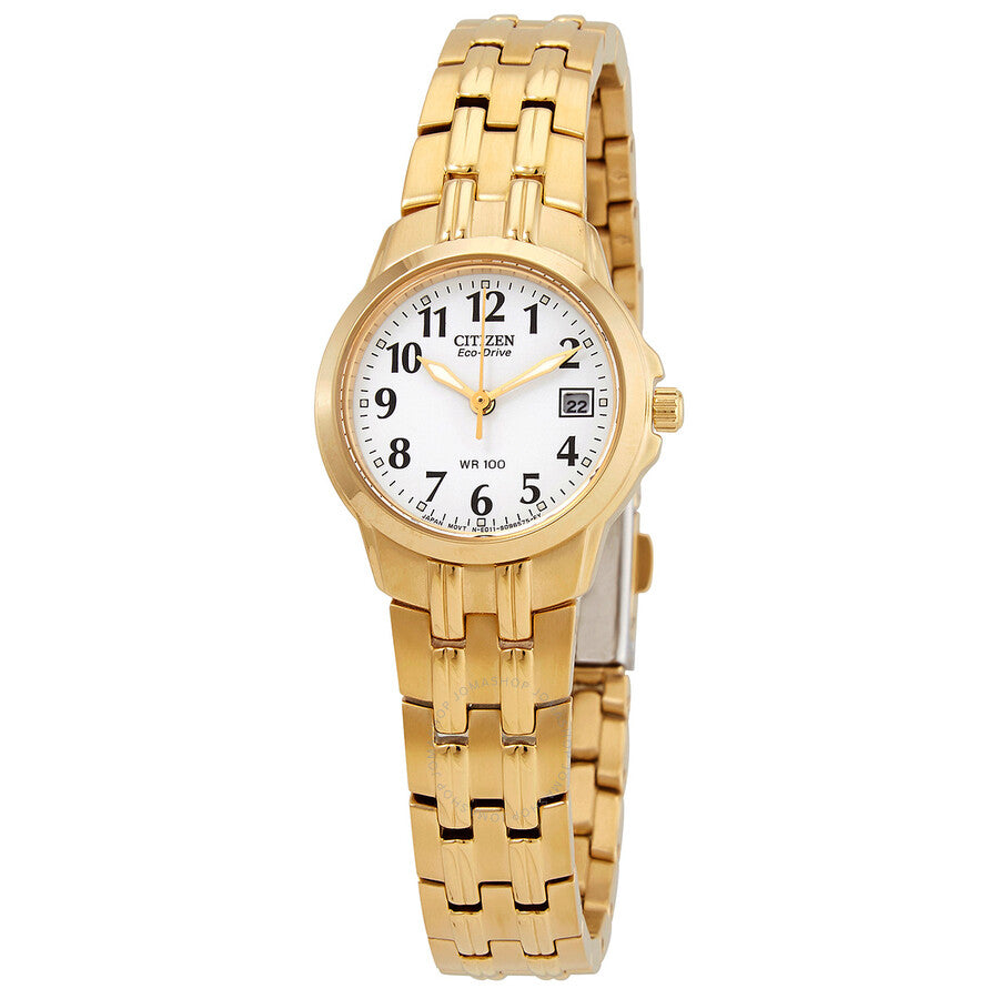 Citizen Eco Drive White Dial Ladies Watch EW1542-59A - The Watches Men & Co