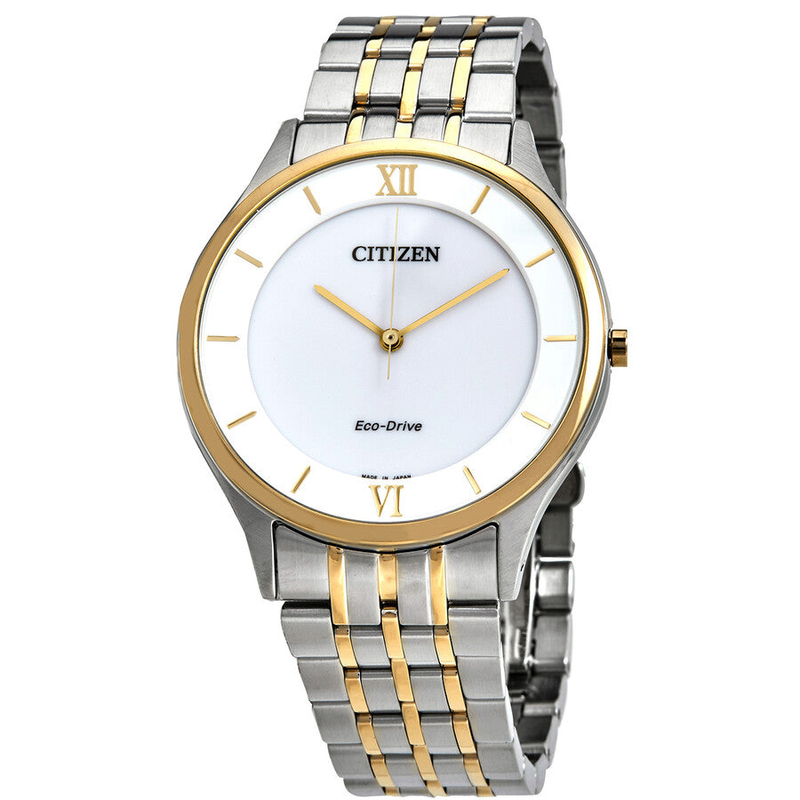 Reloj Citizen Eco-Drive para hombre con esfera blanca AR0074-51A